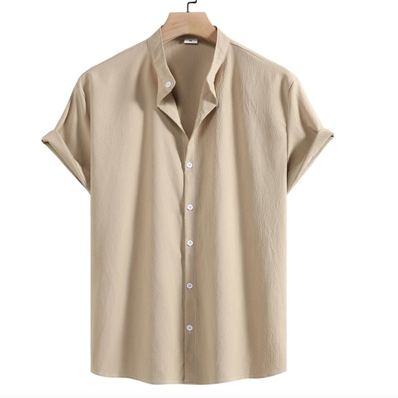 SHEIN Other - Manfinity Homme Men's Solid Button Up Shirt 1XL